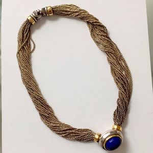 Sterling Silver and Lapis Lazuli Necklace